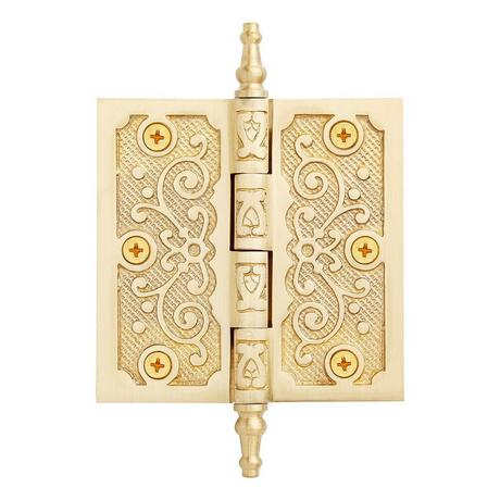 Solid Brass Ornate Door Hinge